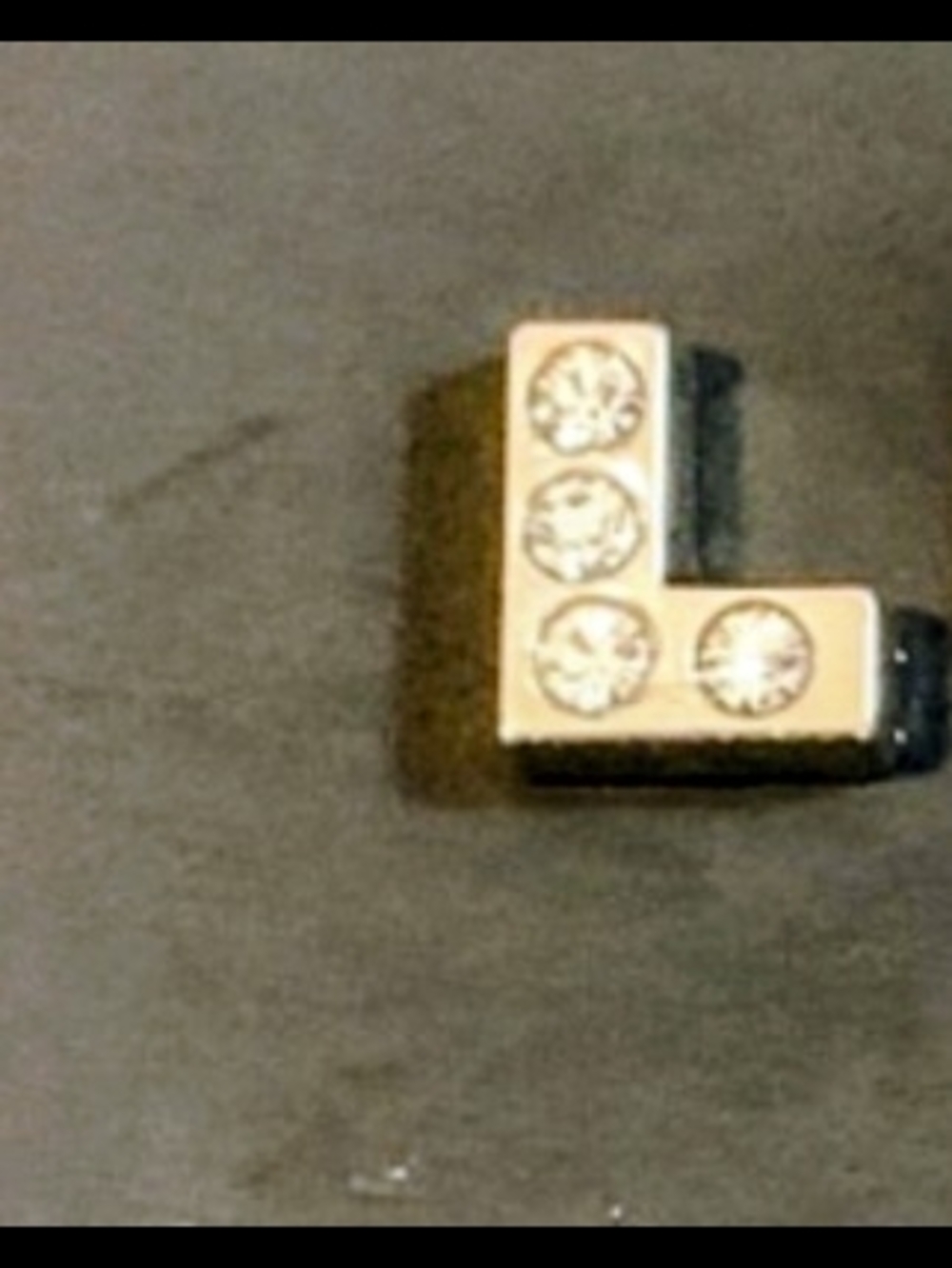 Letter L Charm With Crystal Accents For Floating Lockets